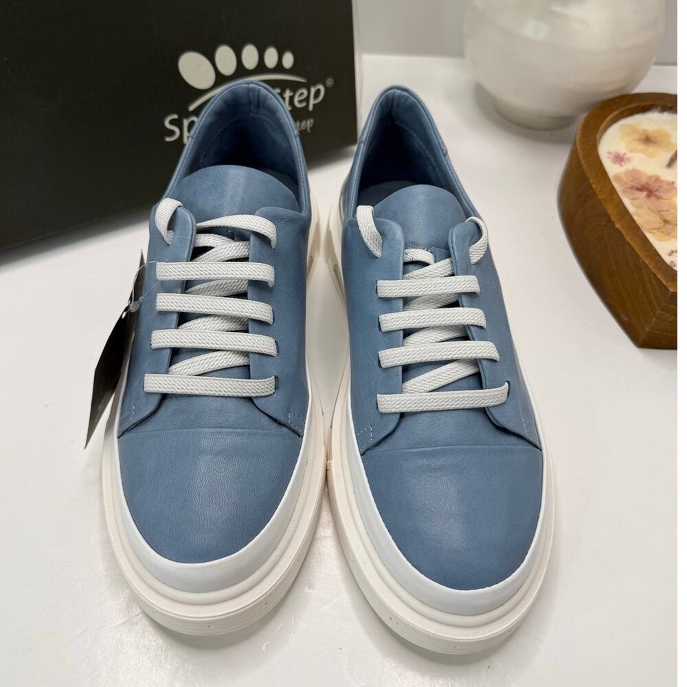 Spring Step Dune Platform Sneaker Blue Women's 7.5/EU 38 NWB FLAW - Picture 5 of 11